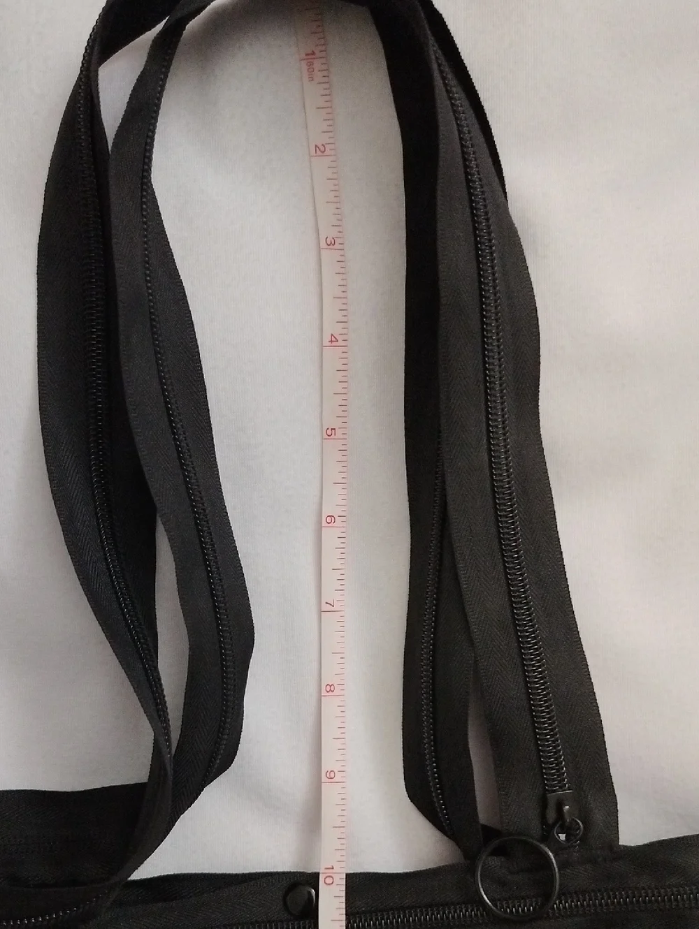 Zip-it Zipper Shoulder Tote Bag Purse Black Stripes Medium Y2K Sporty Unique Fun